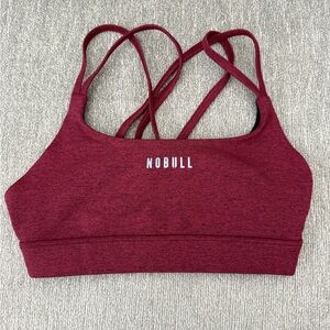 NOBULL Women's Maroon Sports Bra SMALL